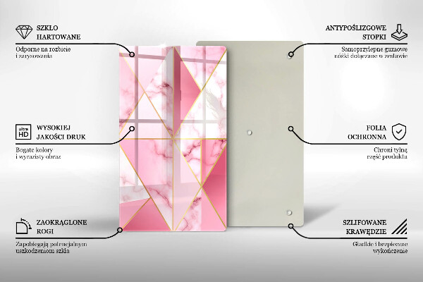 Sklo za sporák Geometrický mramor