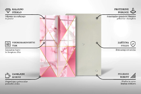 Sklo za sporák Geometrický mramor