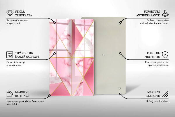 Sklo za sporák Geometrický mramor