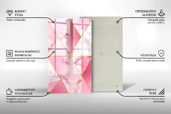 Sklo za sporák Geometrický mramor