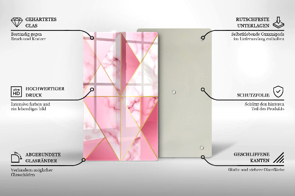 Sklo za sporák Geometrický mramor