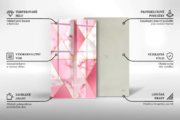 Sklo za sporák Geometrický mramor