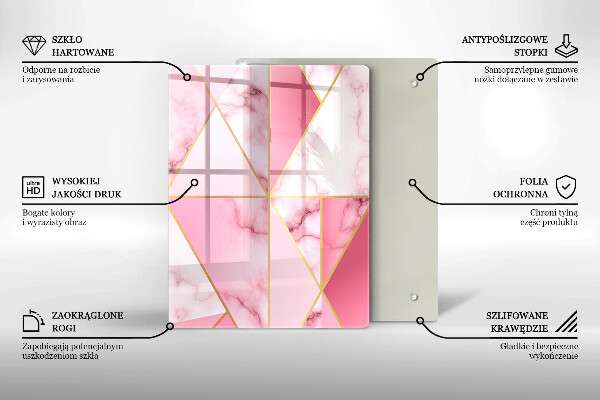 Sklo za sporák Geometrický mramor