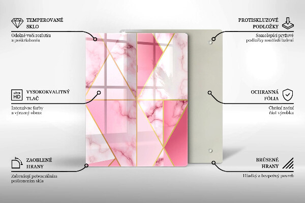 Sklo za sporák Geometrický mramor