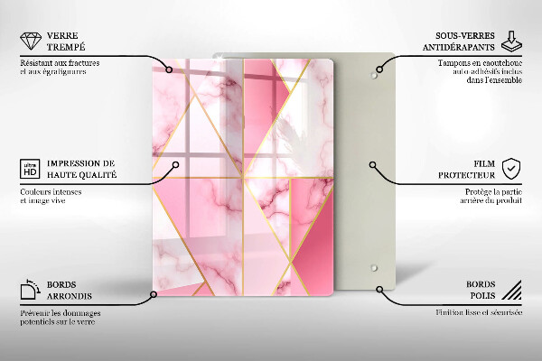 Sklo za sporák Geometrický mramor