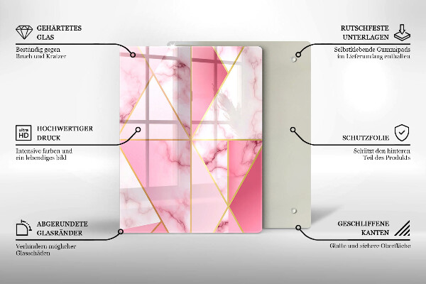 Sklo za sporák Geometrický mramor