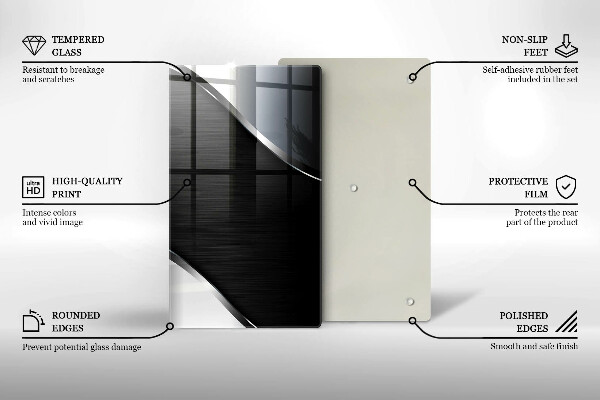 Sklo za sporák Kovová abstrakce