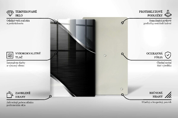 Sklo za sporák Kovová abstrakce