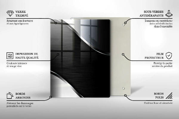 Sklo za sporák Kovová abstrakce