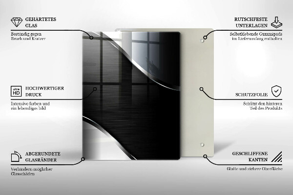 Sklo za sporák Kovová abstrakce