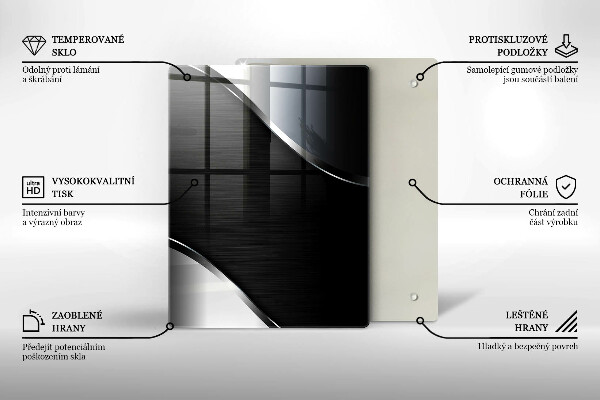 Sklo za sporák Kovová abstrakce