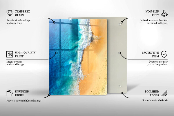 Kryt na varnou desku Pláž a moře