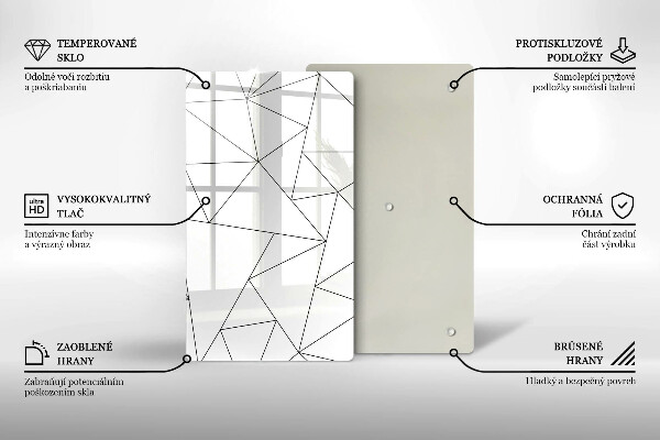 Kryt na varnou desku Bílé trojúhelníky