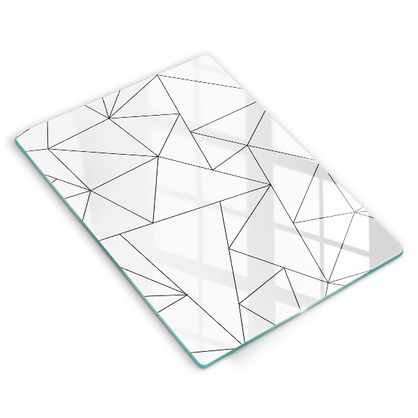 Kryt na varnou desku Bílé trojúhelníky