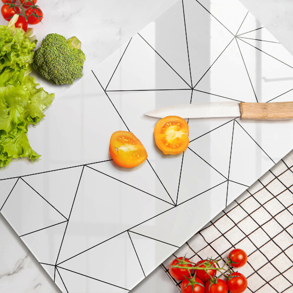 Kryt na varnou desku Bílé trojúhelníky