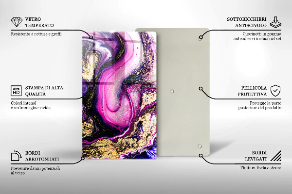 Kryt na varnou desku Abstraktní design zlaté