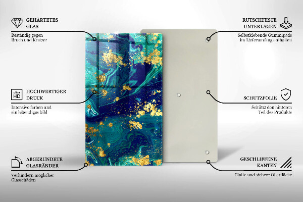 Kryt na varnou desku Abstrakce se zlatem