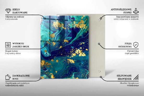 Kryt na varnou desku Abstrakce se zlatem