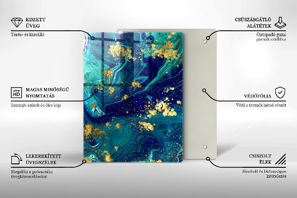 Kryt na varnou desku Abstrakce se zlatem