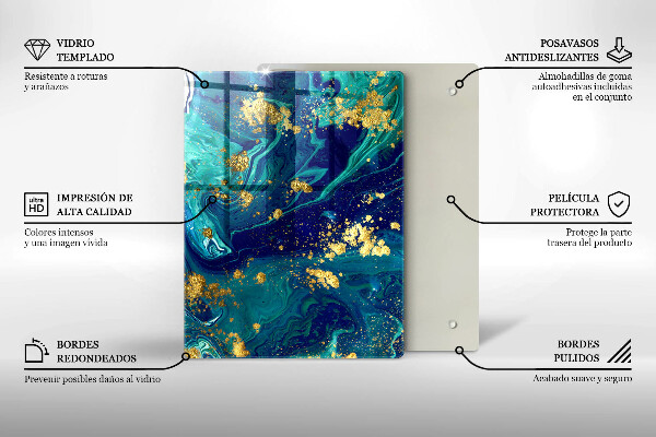 Kryt na varnou desku Abstrakce se zlatem