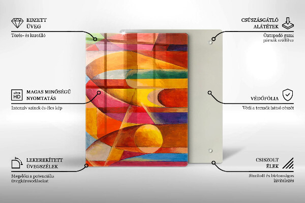 Kryt na varnou desku Barevná abstrakce