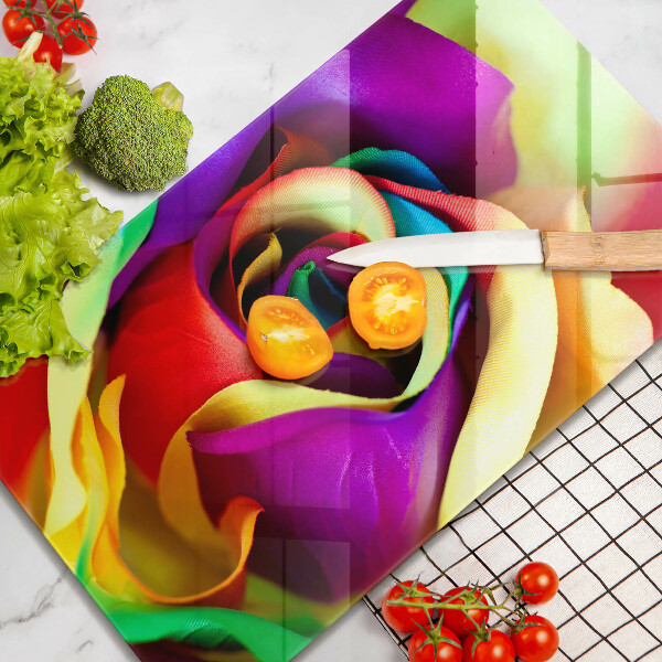 Kryt na varnou desku Barevné okvětní lístky růží