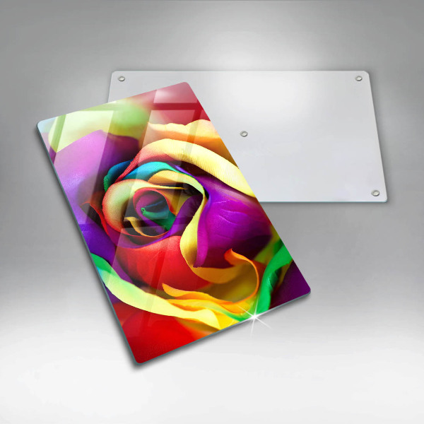 Kryt na varnou desku Barevné okvětní lístky růží