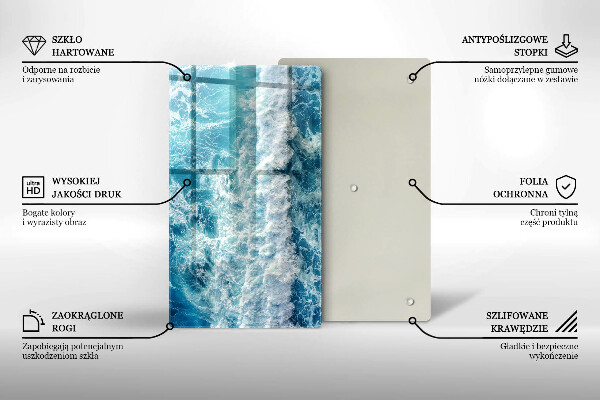 Kryt na varnou desku Vlny mořské vody