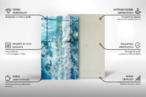 Kryt na varnou desku Vlny mořské vody