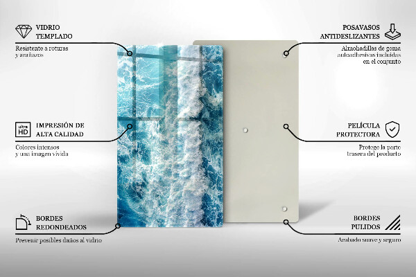 Kryt na varnou desku Vlny mořské vody