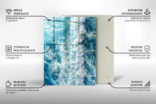 Kryt na varnou desku Vlny mořské vody