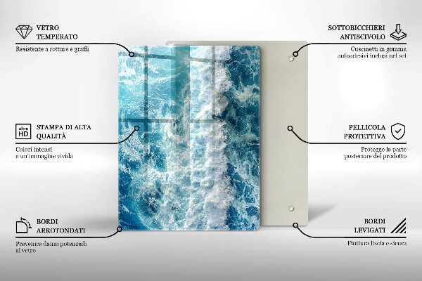 Kryt na varnou desku Vlny mořské vody