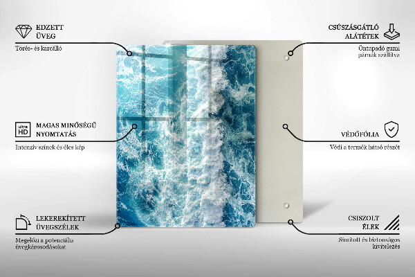Kryt na varnou desku Vlny mořské vody