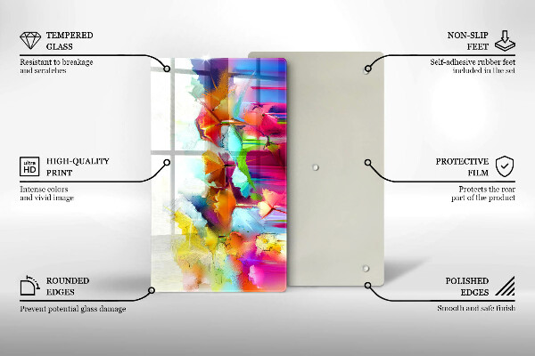 Kryt na varnou desku Malované květiny