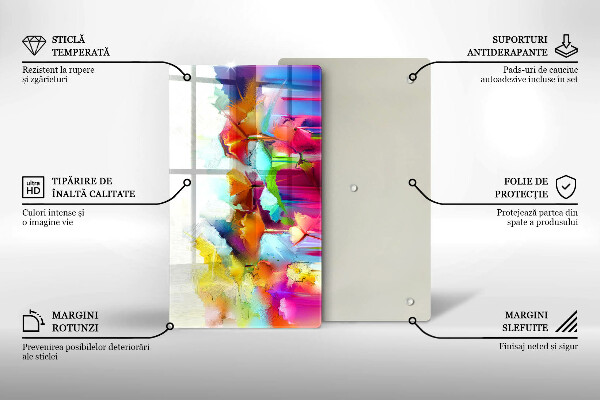 Kryt na varnou desku Malované květiny