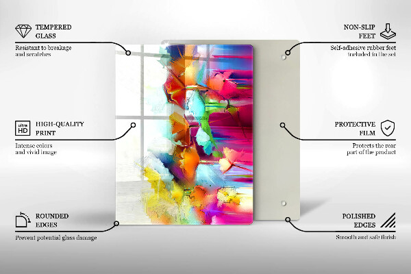 Kryt na varnou desku Malované květiny