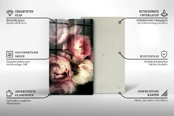 Kryt na varnou desku Pivoňkové květy