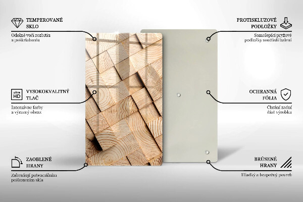 Kryt na varnou desku Dřevěné čtverce