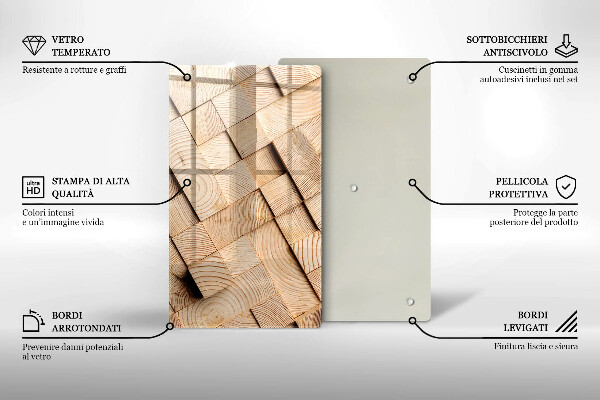 Kryt na varnou desku Dřevěné čtverce