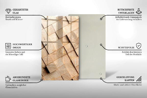 Kryt na varnou desku Dřevěné čtverce