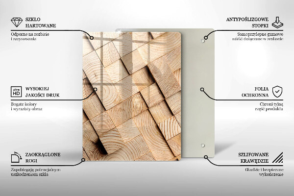 Kryt na varnou desku Dřevěné čtverce