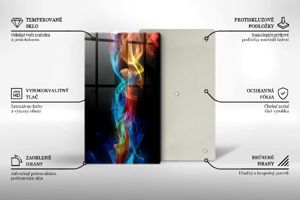 Sklo za sporák Barevný kouř