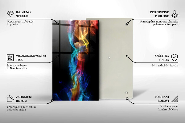 Sklo za sporák Barevný kouř