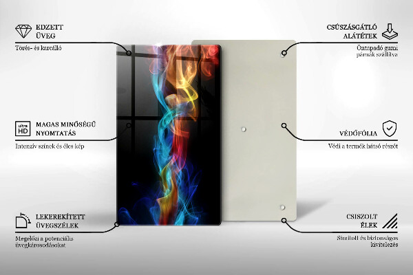 Sklo za sporák Barevný kouř