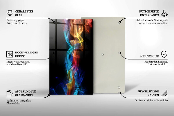 Sklo za sporák Barevný kouř