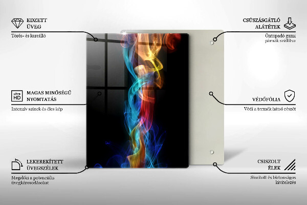 Sklo za sporák Barevný kouř