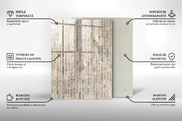 Kryt na varnou desku Světlá cihlová zeď