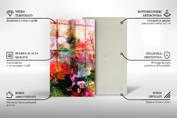 Sklo za sporák Malování abstrakce