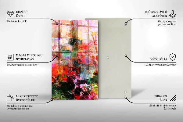 Sklo za sporák Malování abstrakce