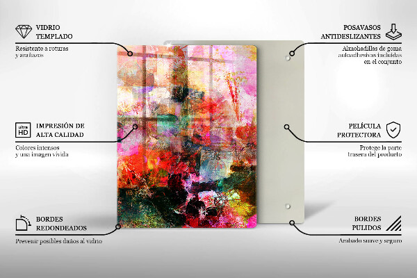 Sklo za sporák Malování abstrakce